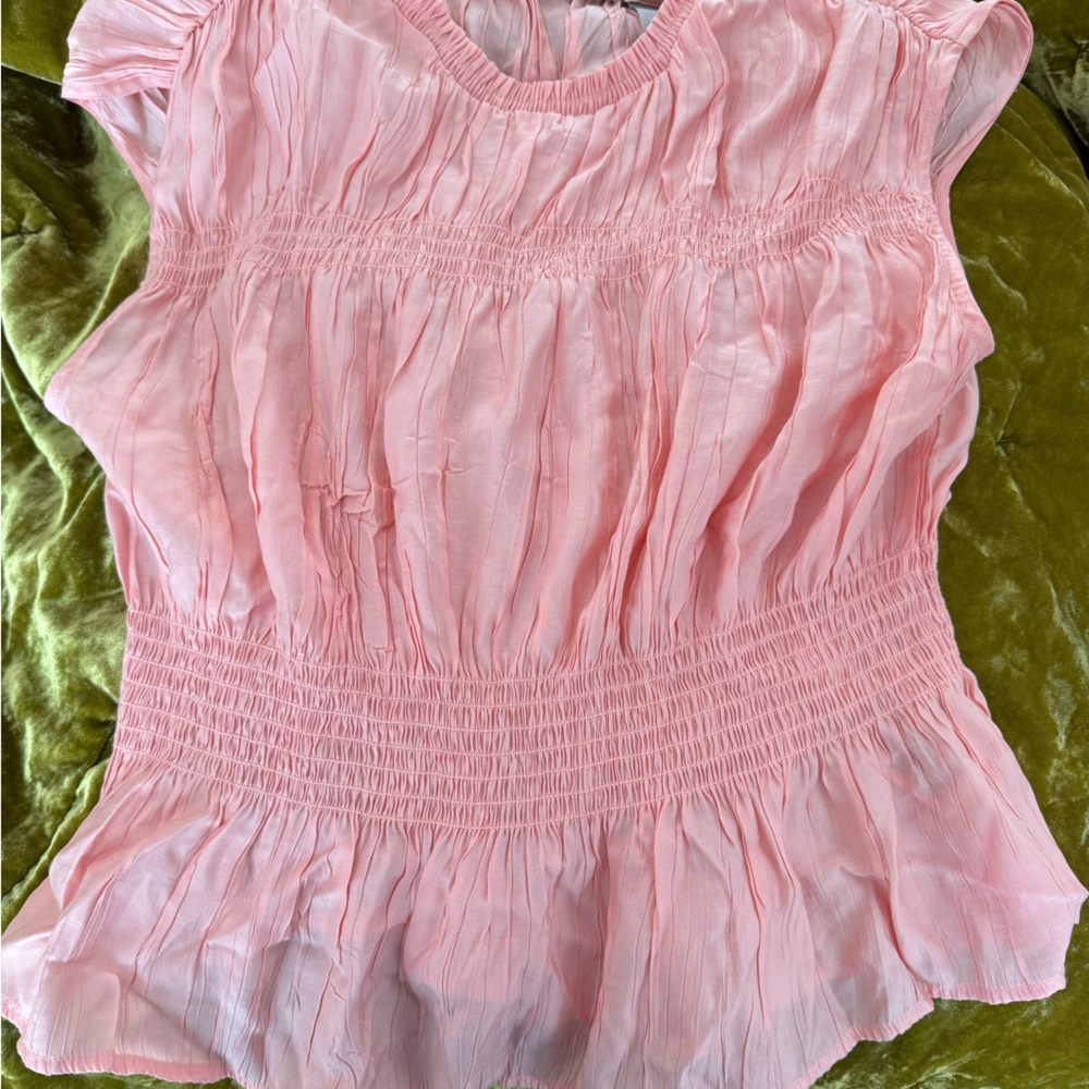 Pink Smocked Women's Top
